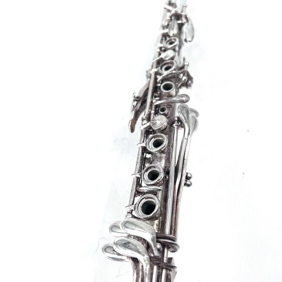 Antique Circa 1940s Cundy-Bettoney Three Star Metal Clarinet With Case - Picture 10 of 16